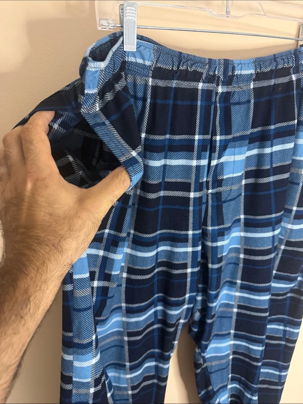 Men's Blue Plaid Lounge Joggers - Classic Comfort